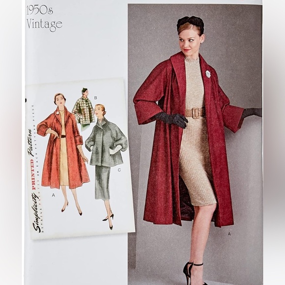 STUNNING Vintage Gold Embellished Trapeze Swing Coat, M - Picture 11 of 11